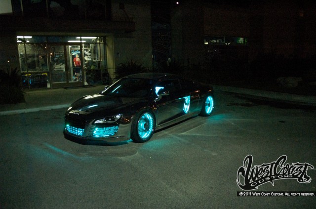 audi r8 tron night
